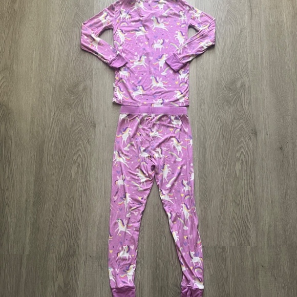 Little Sleepies - Sienna's Unicorns Two-Piece Bamboo Viscose Pajama Set Size 4T - Picture 6 of 8